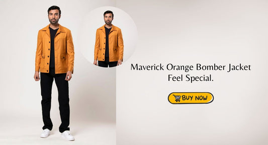 The Maverick Orange Bomber Jacket: A Must-Have for Every Fashion Enthusiast!