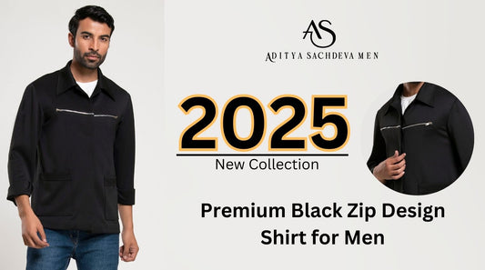 Elevate Your Wardrobe The Premium Black Shirt for Men by Aditya Sachdeva Men