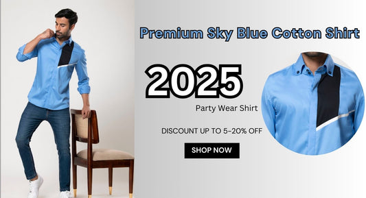 Elevate Your Style with Aditya Sachdeva's Premium Sky Blue Cotton Shirt