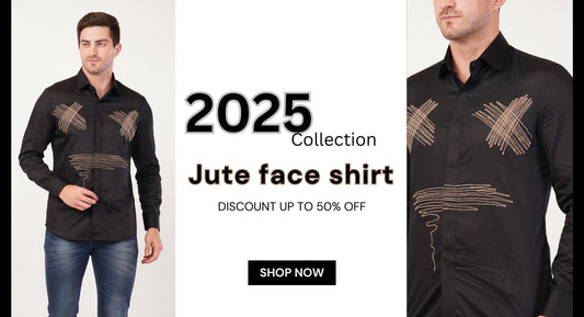 Discover the Elegance of Handcrafted Jute Face Embroidery Shirts