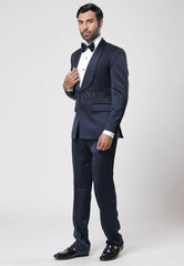 Blue Tuxedo Suit Set