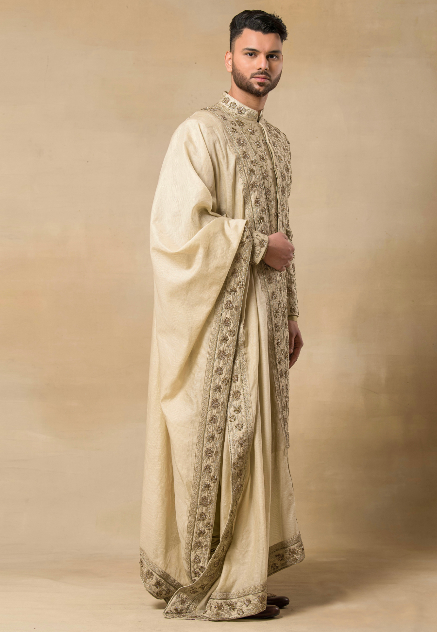 Cream Sherwani for Men