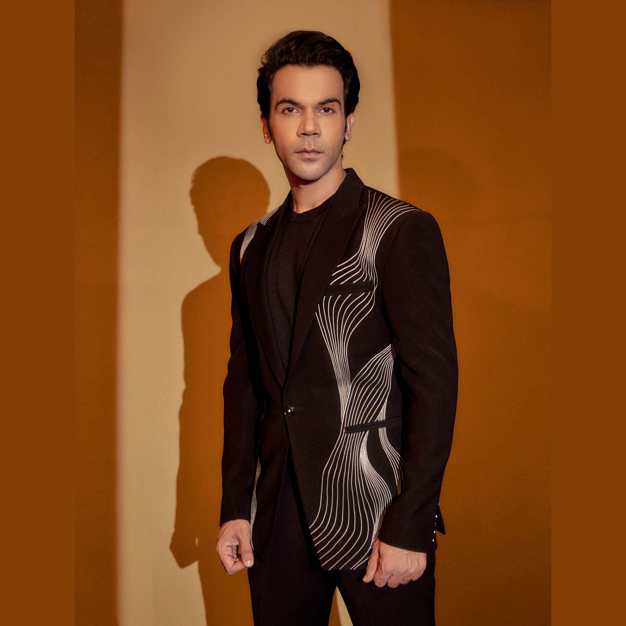 Black Tuxedo Set Celebrity Rajkummar Rao Outfit