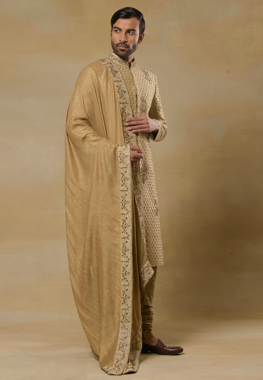 Gold  Sherwani Set