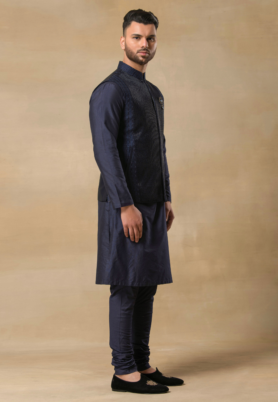 Navy Blue Bundi