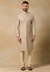 Golden Hand Embroidered Sherwani