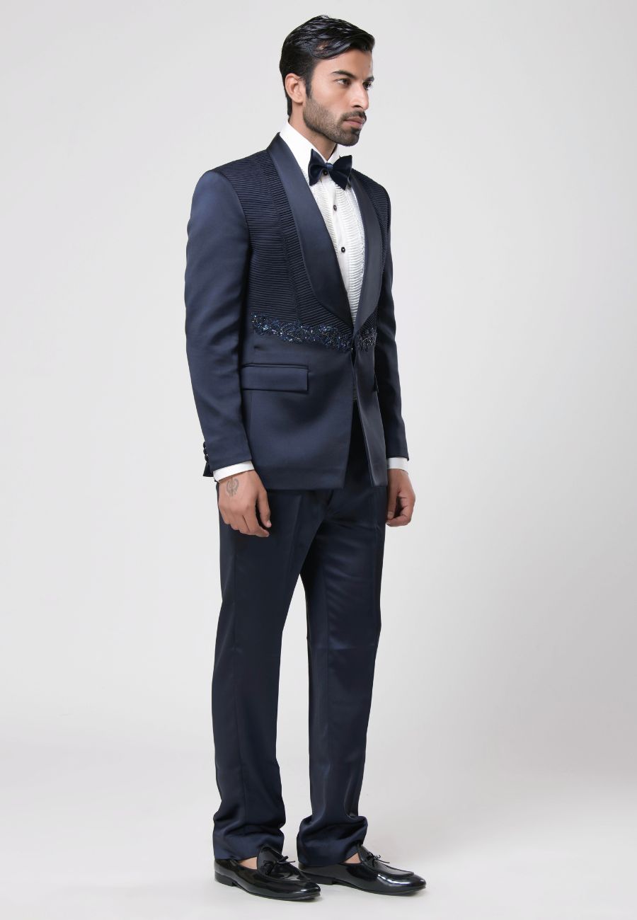 Blue Tuxedo Suit Set