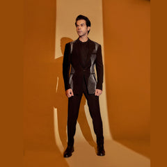 Black Tuxedo Set Celebrity Rajkummar Rao Outfit