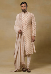 Rose Gold Hand Embroidered Sherwani