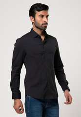 Men's Premium Black Cotton Shirt