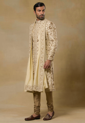 Pale Yellow Sherwani Set