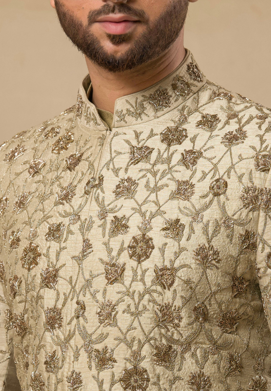 Cream Sherwani for Groom