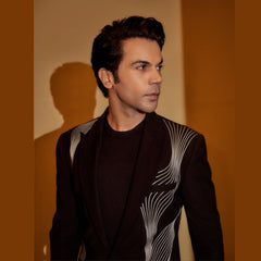 Black Tuxedo Set Celebrity Rajkummar Rao Outfit