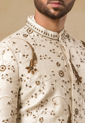 Designer White Sherwani for Men