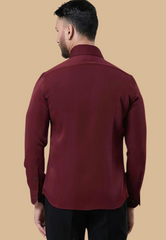 Wine Italian Crepe Shirt