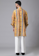 Yellow Kurta with Silk Pant