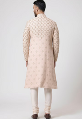 Rose Gold Hand Embroidered Sherwani