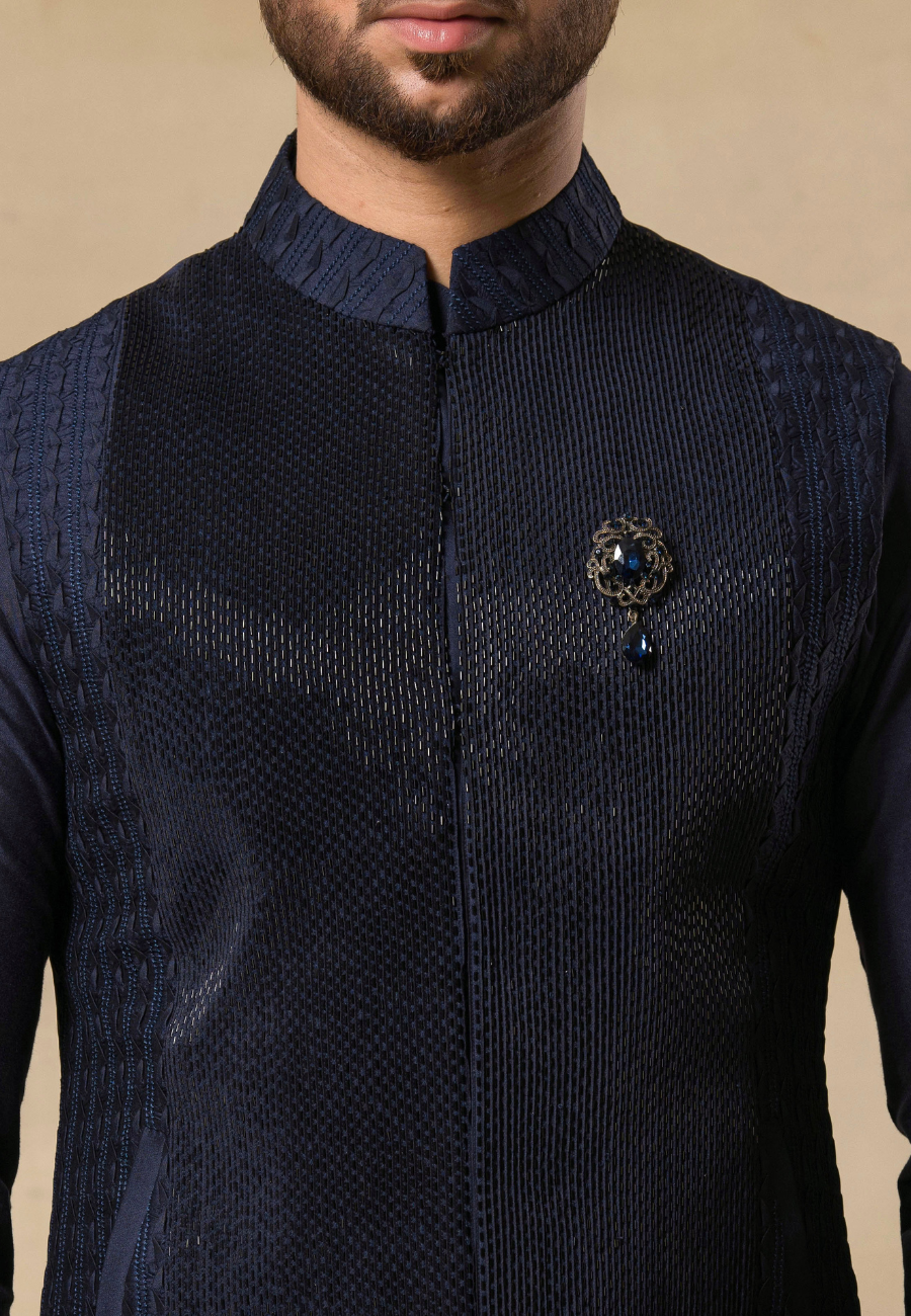 Navy Blue Bundi