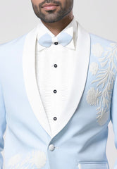 Sky Blue Tuxedo Suit Set