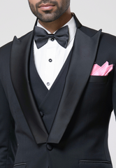 Black Terry Rayon Tuxedo Set