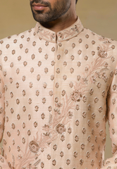 Rose Gold Hand Embroidered Sherwani