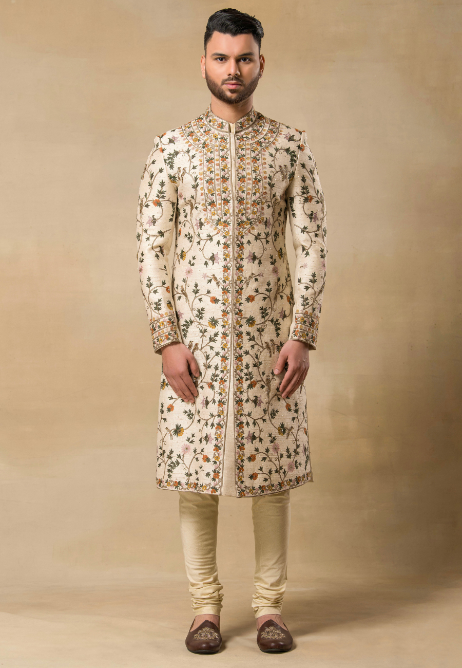 Light Peach Sherwani