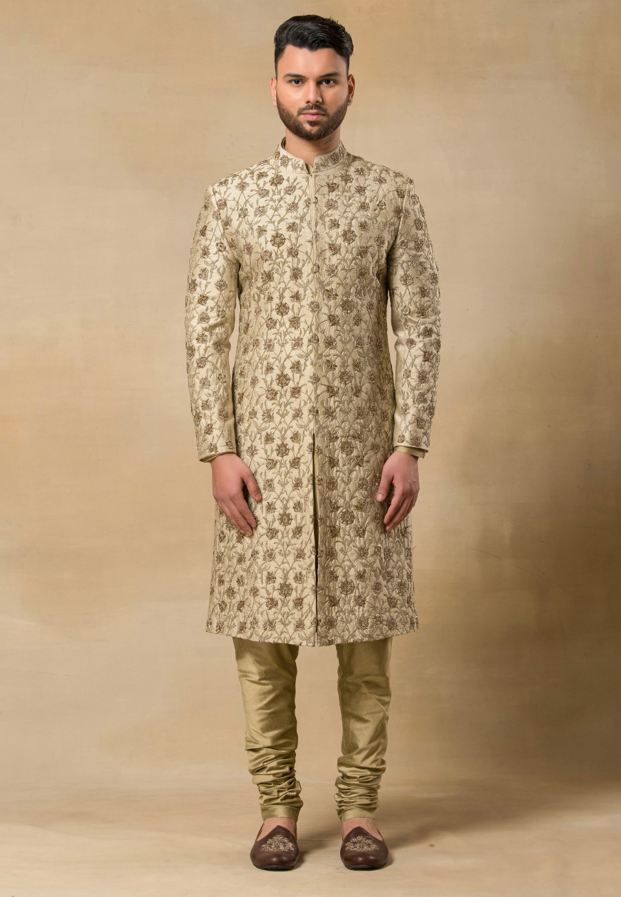 Cream Sherwani for Men