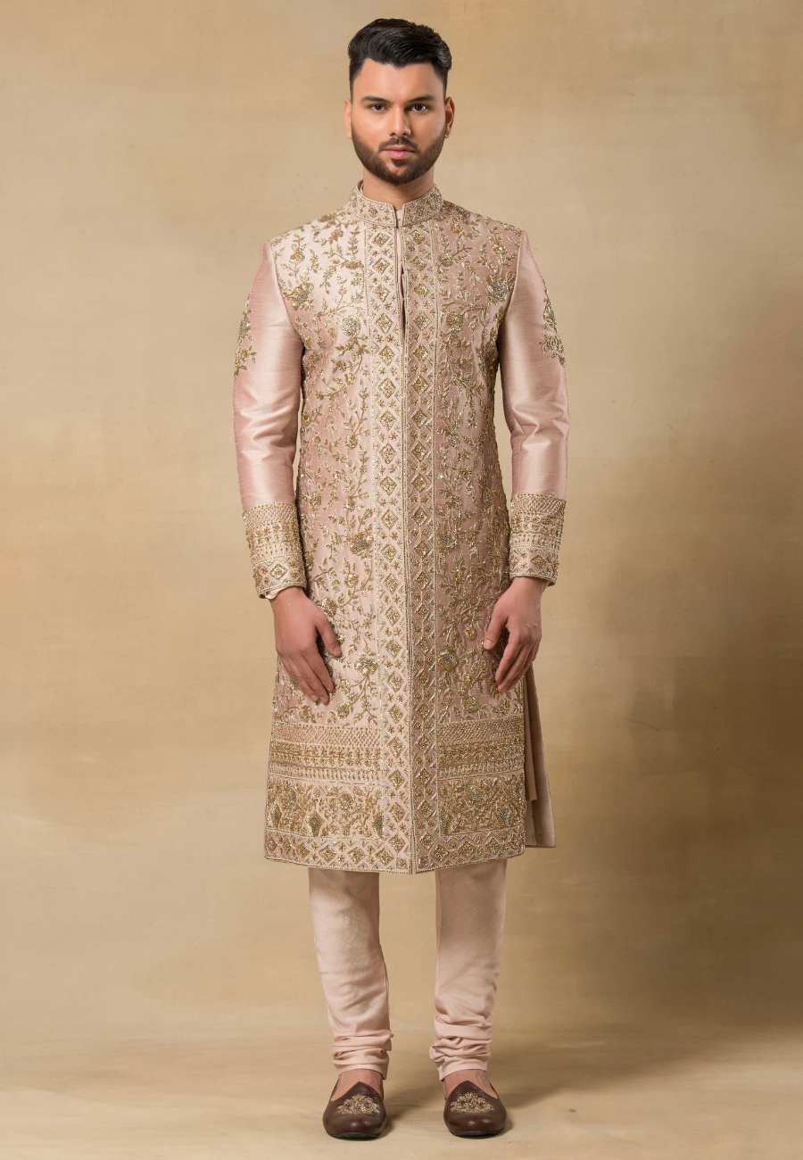 Onion  Embroidered Sherwani