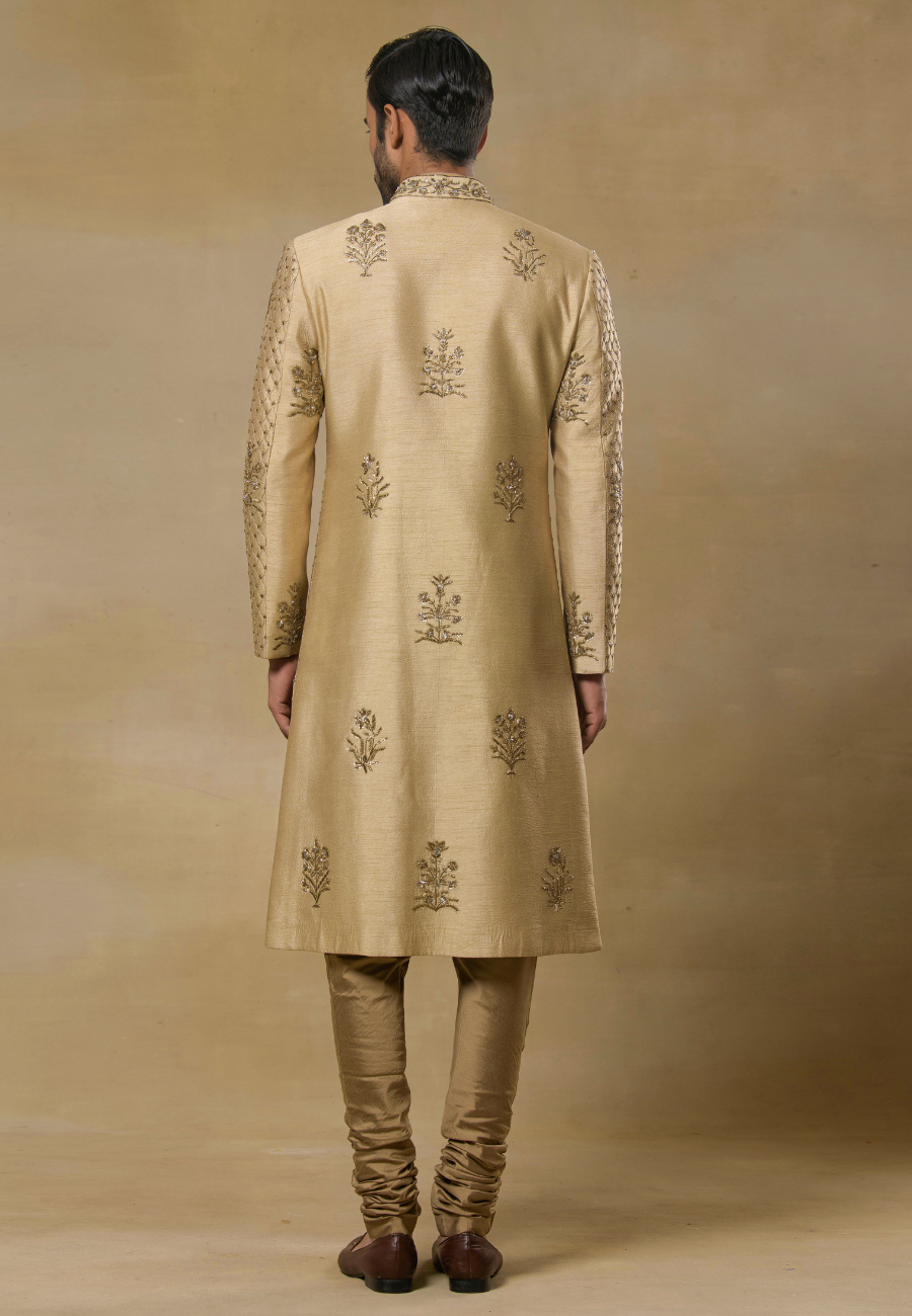 Gold  Sherwani Set