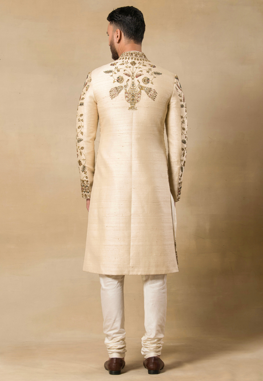 Cream Sherwani for Men