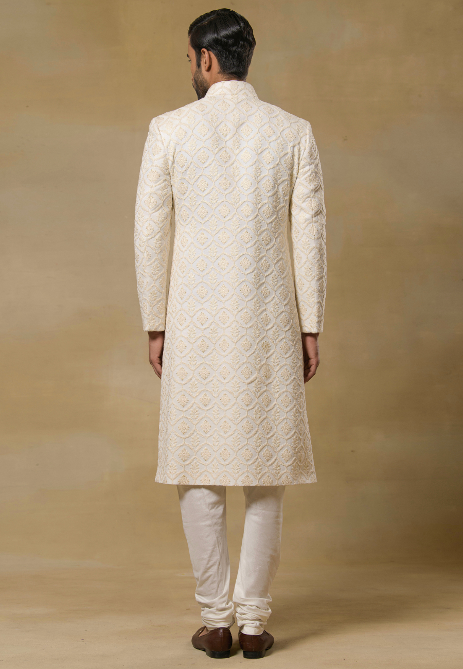 Light Gold Sherwani Set