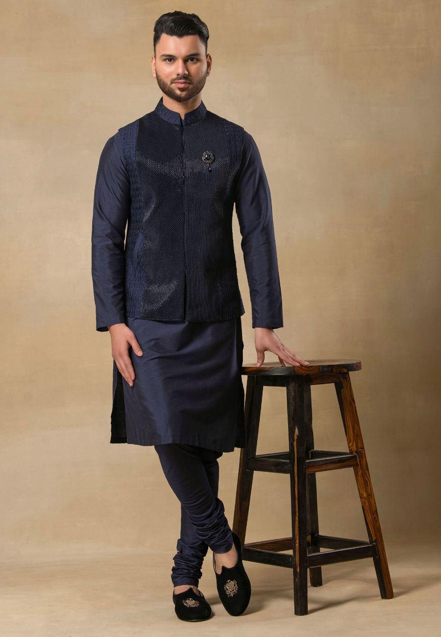 Navy Blue Bundi