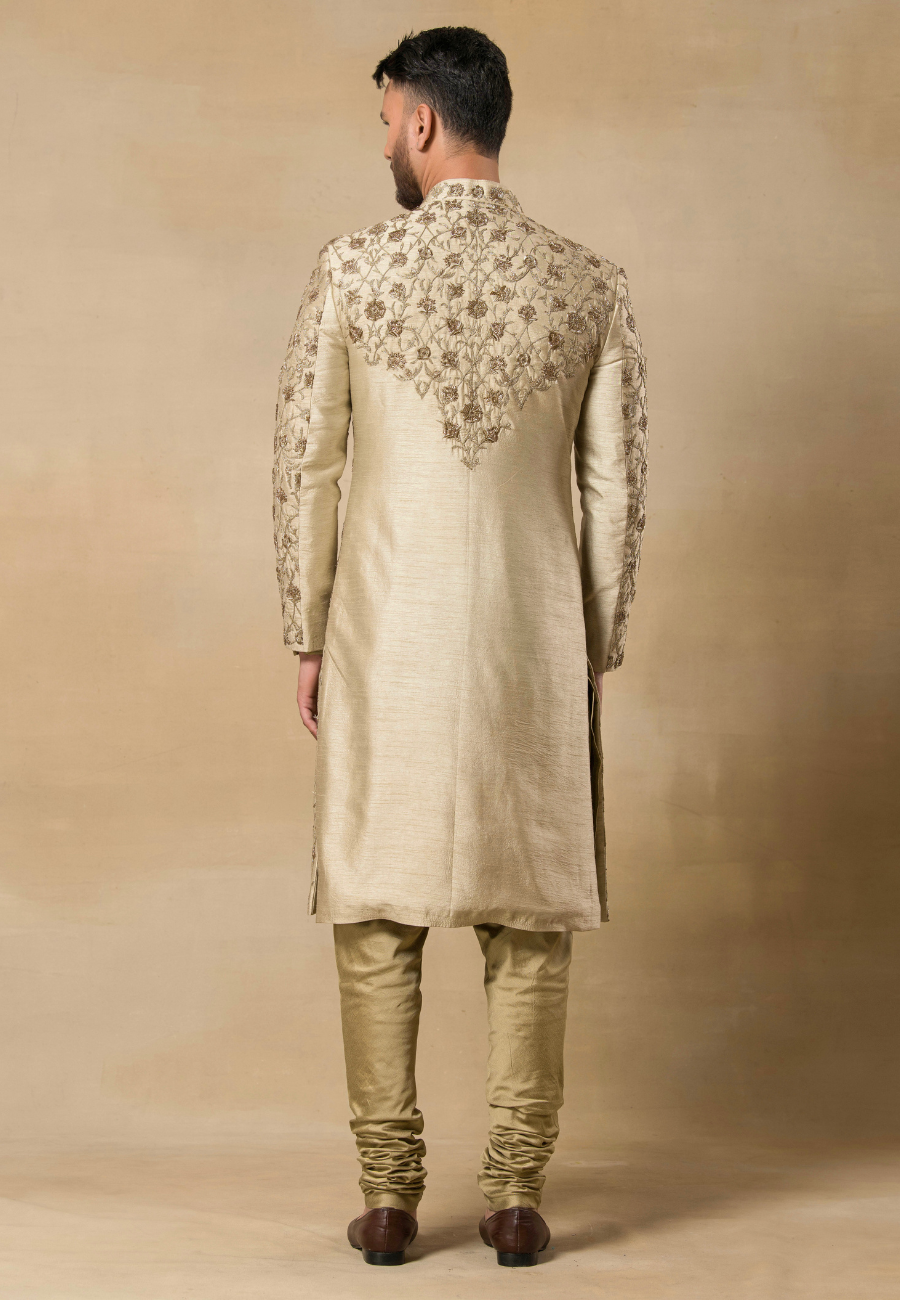 Cream Sherwani for Men