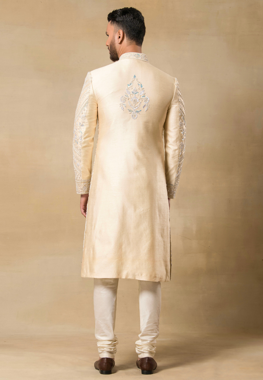 Cream Sherwani