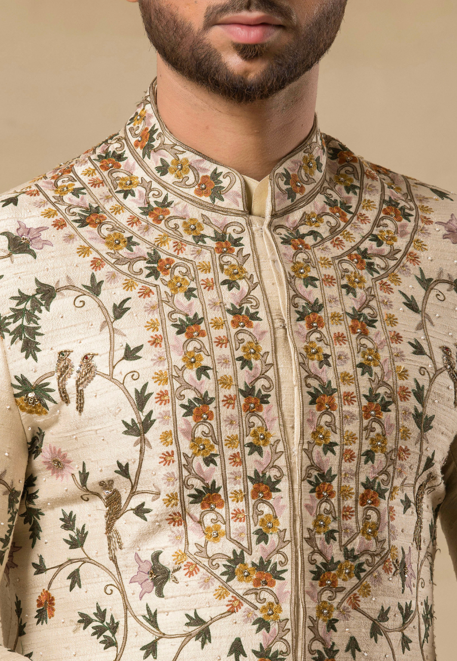 Light Peach Sherwani