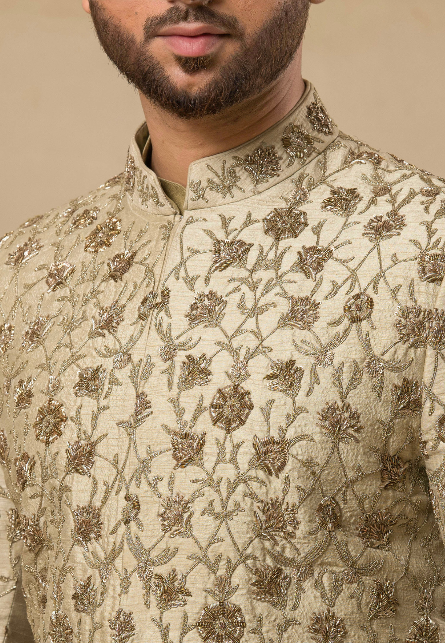 Cream Sherwani for Men