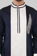 Celebrate Diwali in Style: Blue & White Kurta