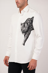 Leopard Hand Painted Shirt