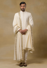 Light Gold Sherwani Set