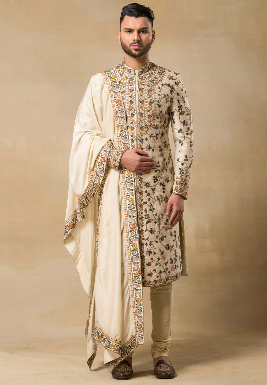 Light Peach Sherwani