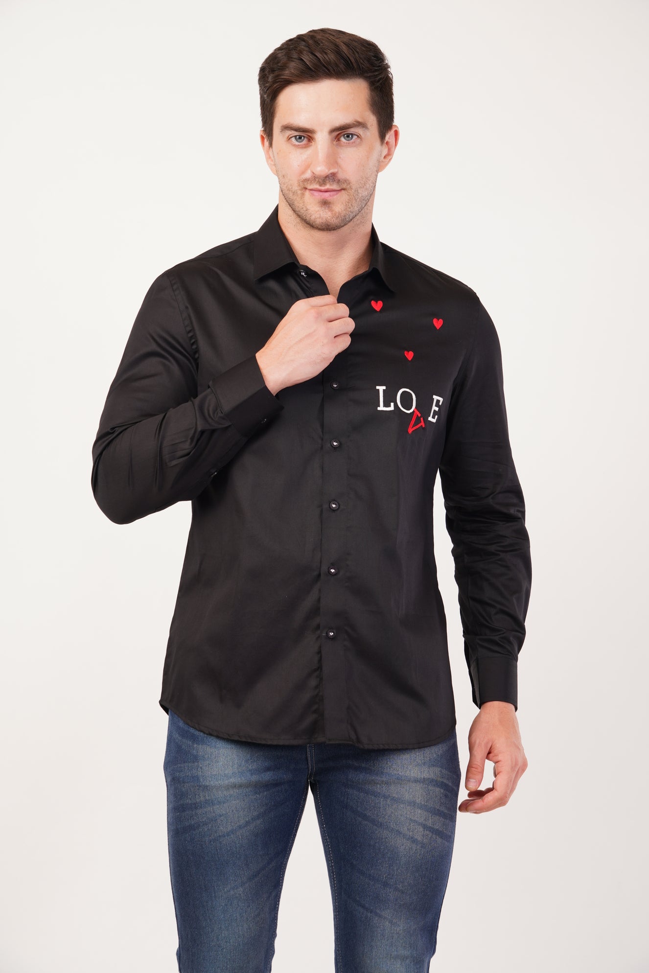 black designer shirt